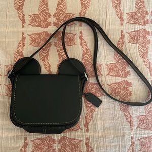 Disney X Coach Patricia Saddle Bag with Mickey Ears Crossbody Bag